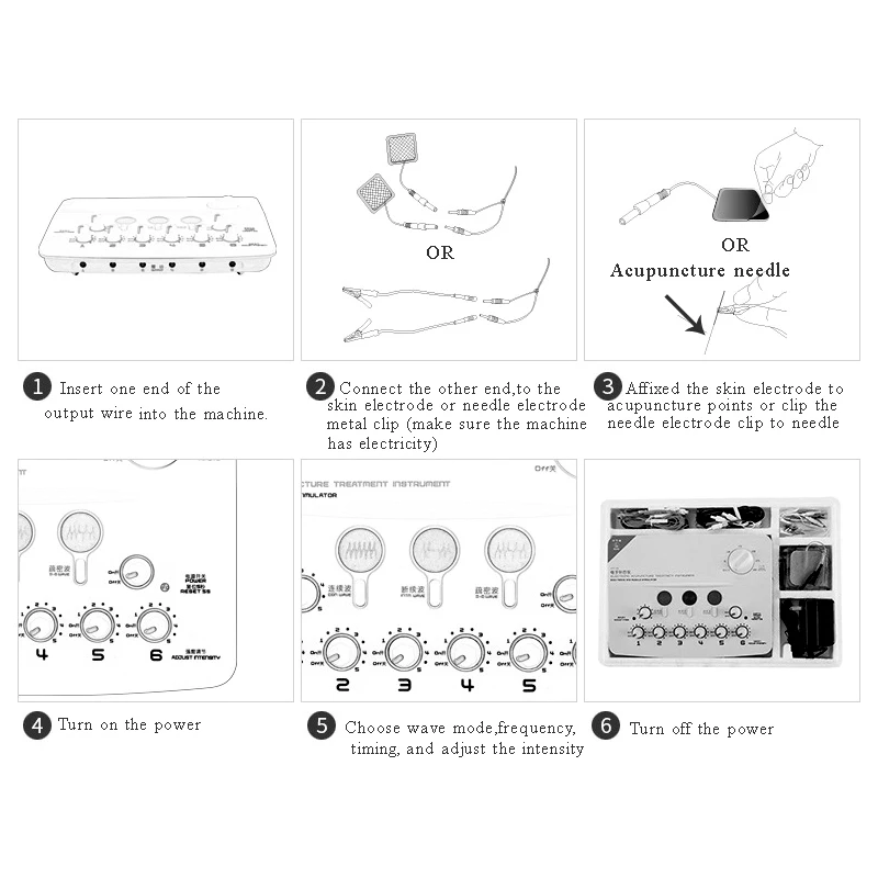 Upgrade Acupuncture Muscle Stimulator Device Acupoint Electronic Acupuncturist 6 output Acupressure Relax Apparatus EMS Massager