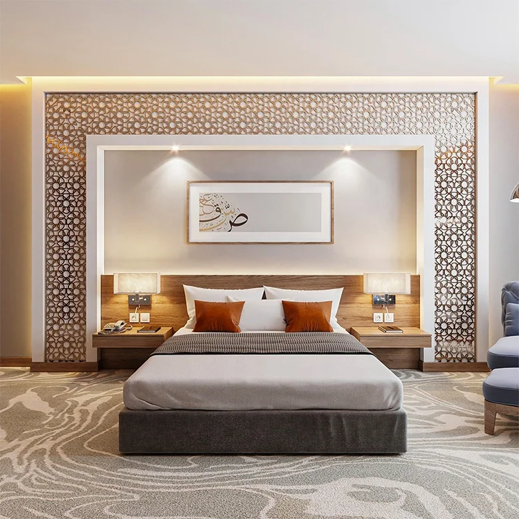 China Wooden Bedroom Panel Bed Hotel Bedroom Furniture Sets - China Bedroom Furniture, Swallow