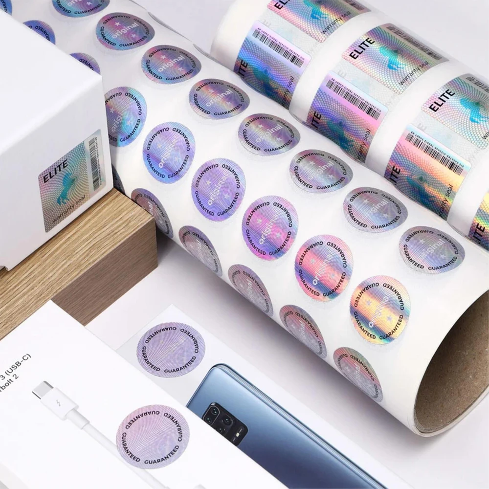 Custom Waterproof 3d Hologram Holographic Sticker Security Rainbow Effect Prisms Stickers Laser Film Adhesive Packaging Label