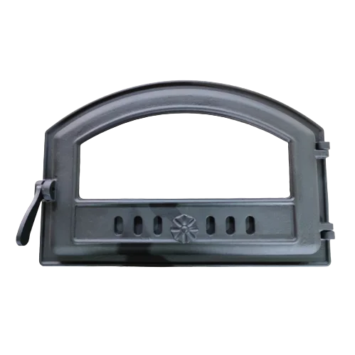 Стеклянная дверь для камина из чугуна