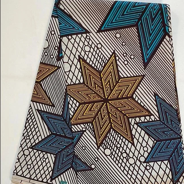 100% polyester custom African batik imitation wax printed cloth single side custom printing wax fabric