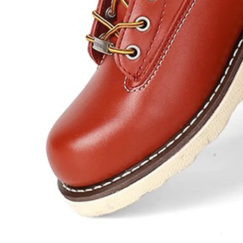 Men boots shoes leather male lace-up martin boot