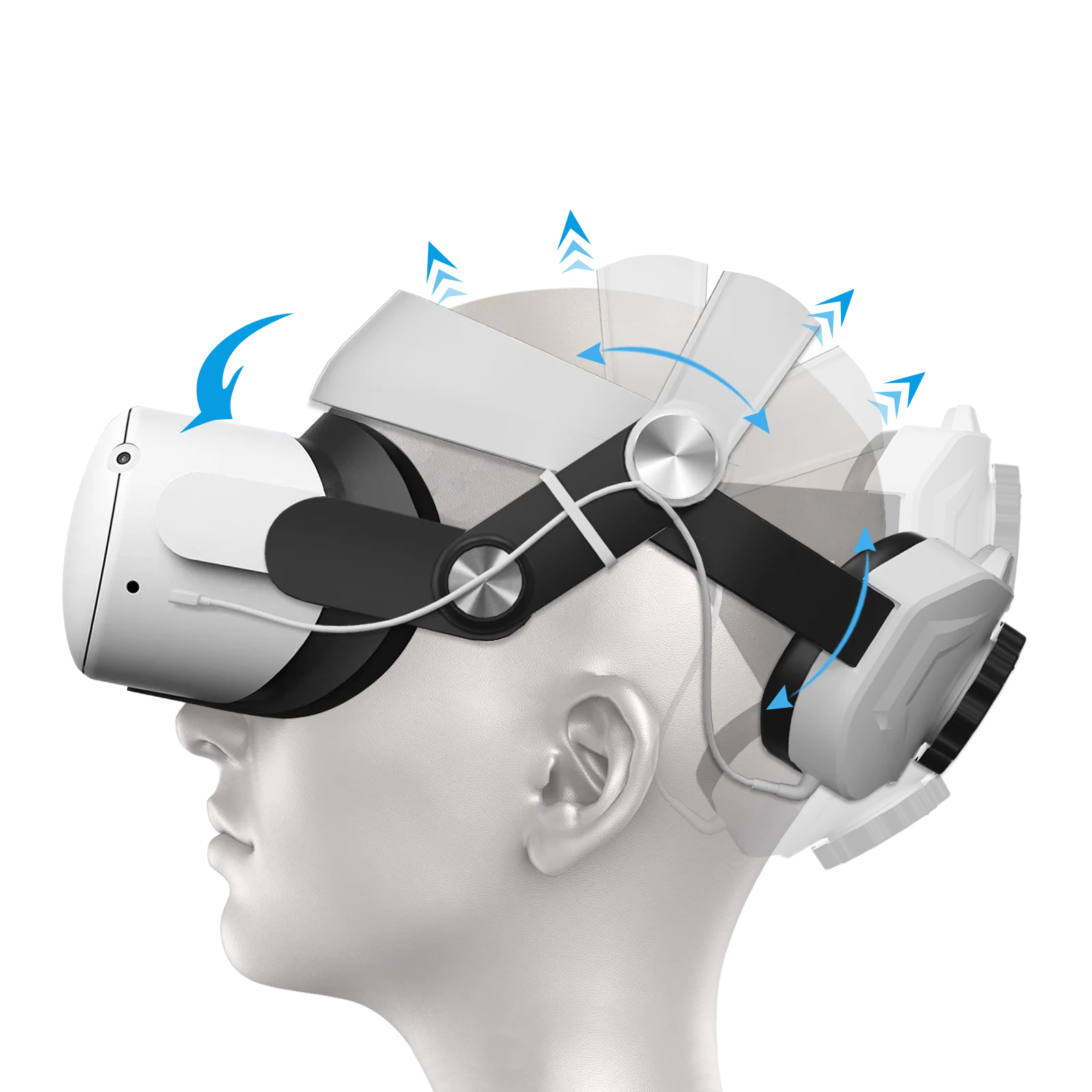 Virtual Reality Accessories Adjustable Halo Strap Vr Eyewear Head Straps For Oculus Quest 2