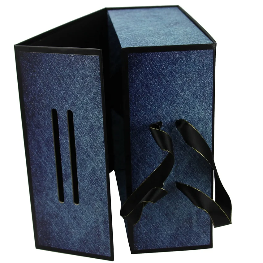 Custom Packaging&Printing Service Small Rigid Cardboard Suitcase Shaped Gift Boxes With Magnet Closure And Ribbon Handle