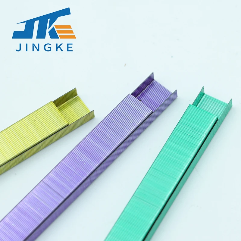Factory supply  good quality colorful  agrafes 26/6 office staples