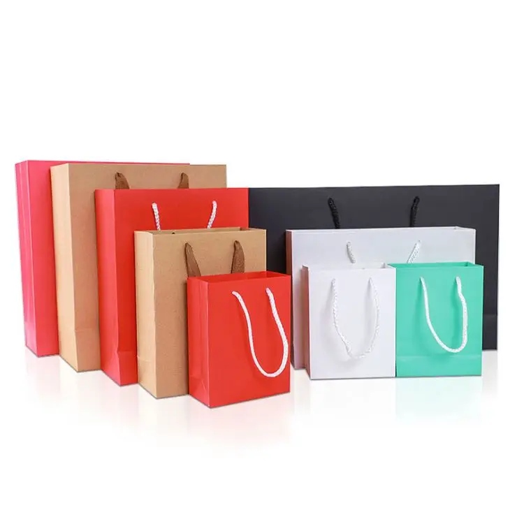 Wholesale Luxury Gift Shopping Art Paper Bags Custom Printed Kraft Paper Bag With Your Own Logo