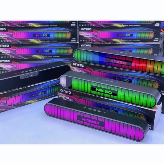 KIMISO Новый Динамик R168 светодиодный беспроводной динамик BT FM USB AUX большой бас объемные