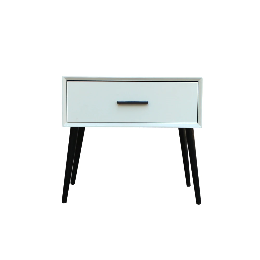 Widely used single drawer glass bedside table modern minimalist bedroom bedside table