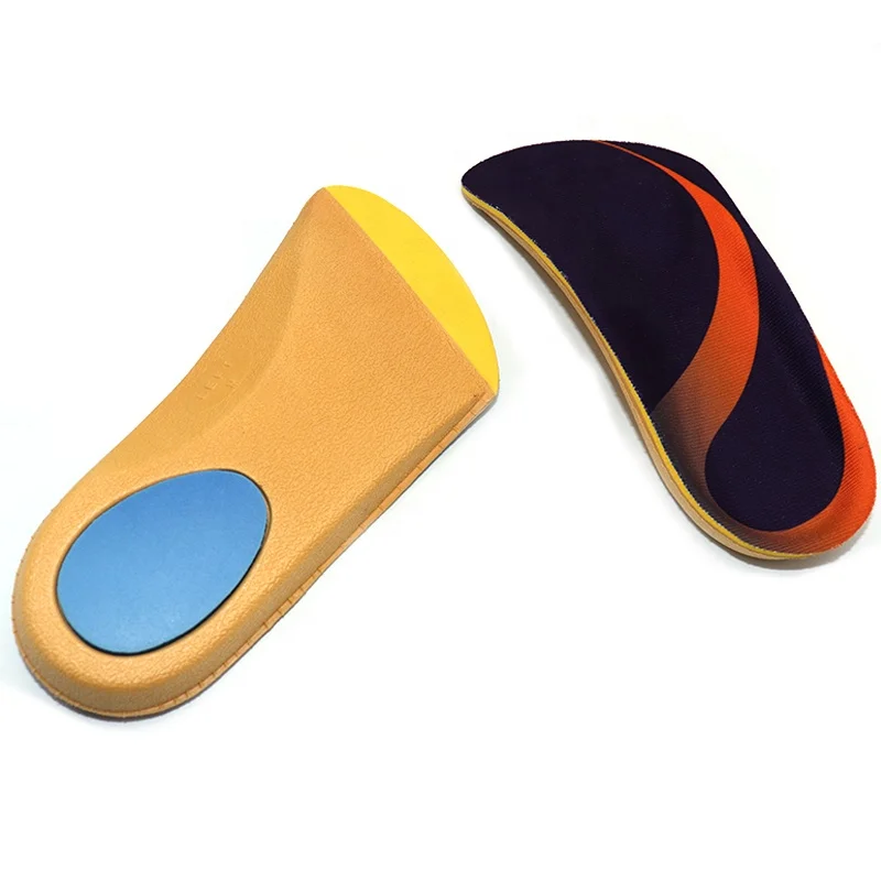 3/4 Running Soccer Silicone Footfore Comfortable Insoles Sport Plantar Fasciitis Gel Cushion Pu Arch Support Orthotics Insole