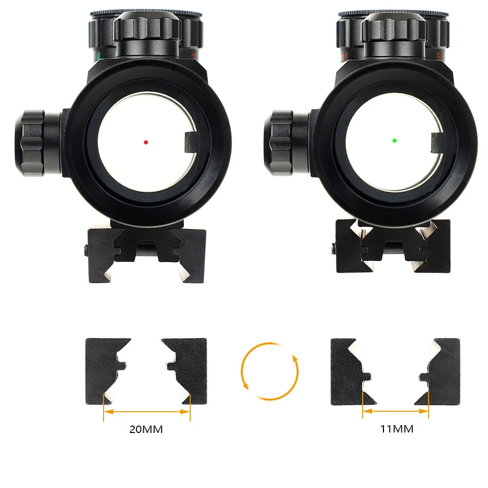 Тактический Оптический прицел Ohhunt OEM 1x40 с красной зеленой точкой и креплением 20 мм