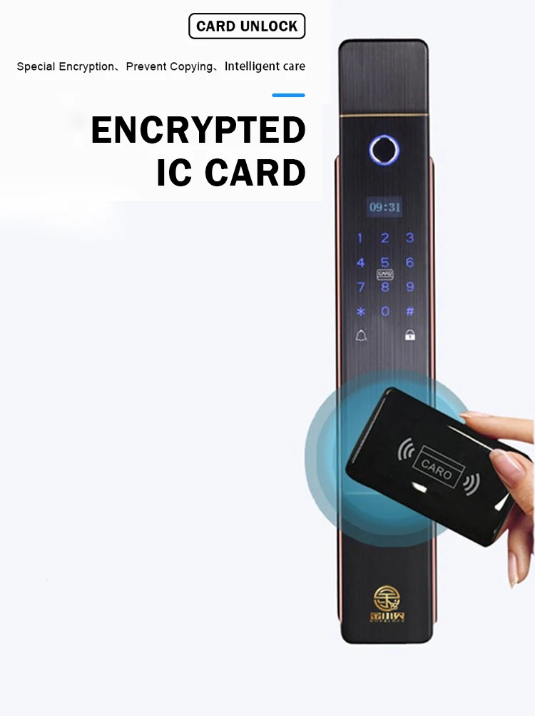 wholesale oem outdoor password electronic audio fingerprint gate smart digital door lock with camera