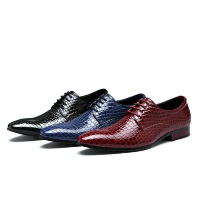 
2021 Black Genuine Leather Mens Shoe Military Officer Men Shoes dress shoes & oxford shoess mens 