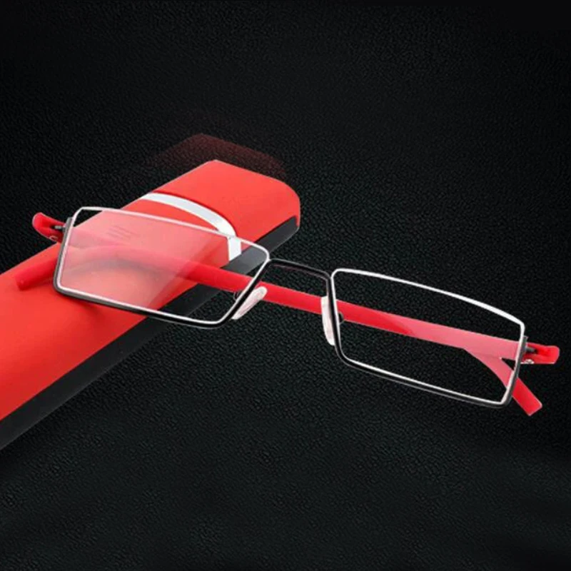 Metal Half-Frame Reading Glasses Classic Fashion New Unisex Eyeglasses