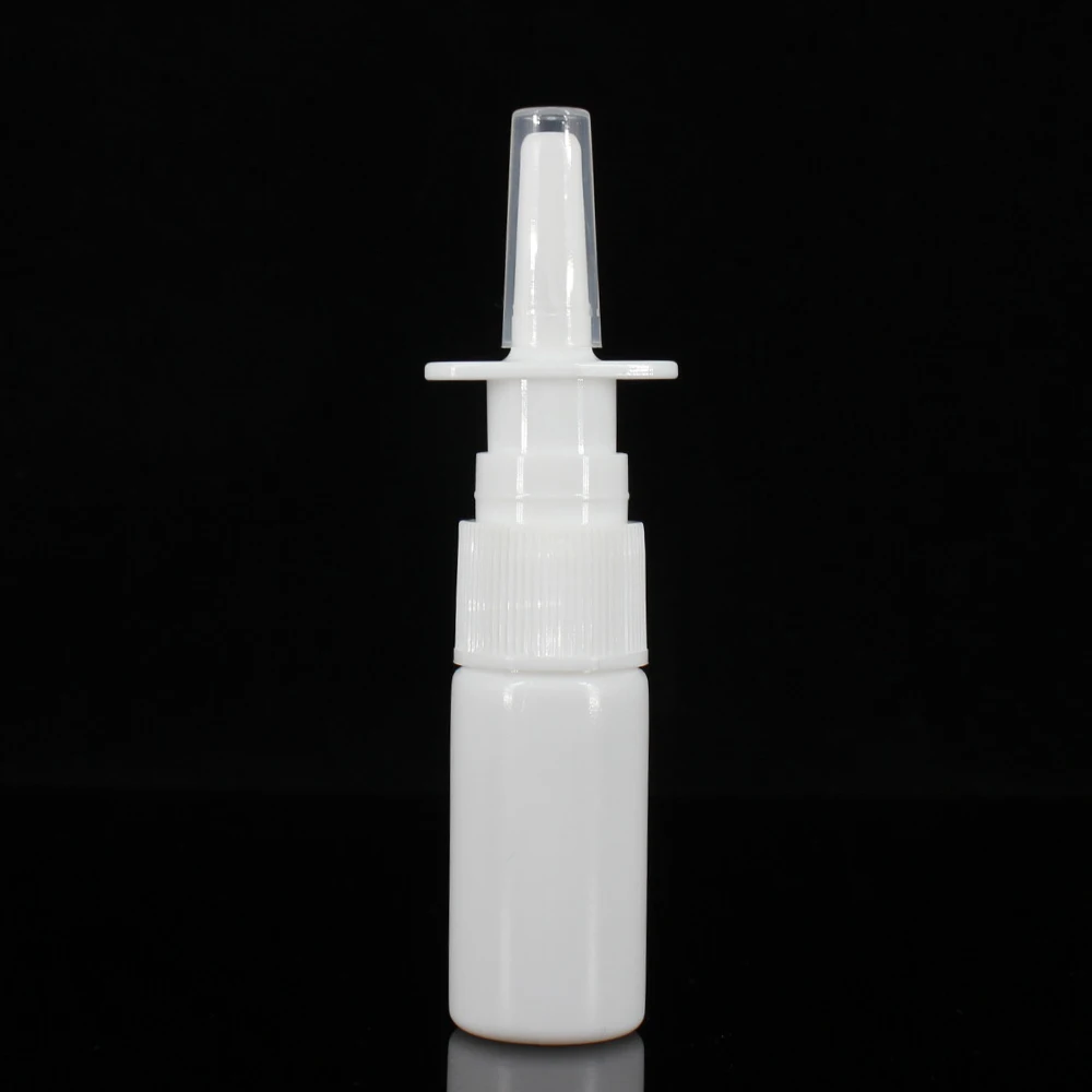 PE Plastic Spray  Nasal Bottle with Pump 10ml 15ml 20ml 30ml Empty Rhinitis Anti Allergy Pointed Tip
