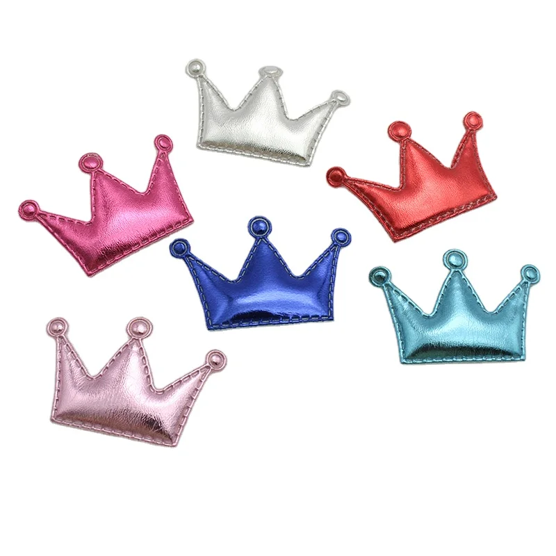 7 шт./10 шт. 45x30 мм материалы ручной работы Корона из искусственной кожи аксессуары для волос головной убор аксессуары L0602