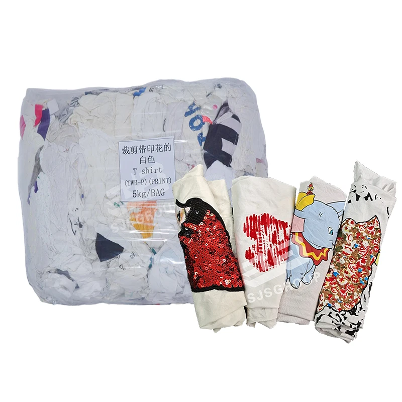 Хорошая впитывающая способность текстильная хлопчатобумажная белая ткань для очистки тряпок печатная Футболка тряпки в тюках