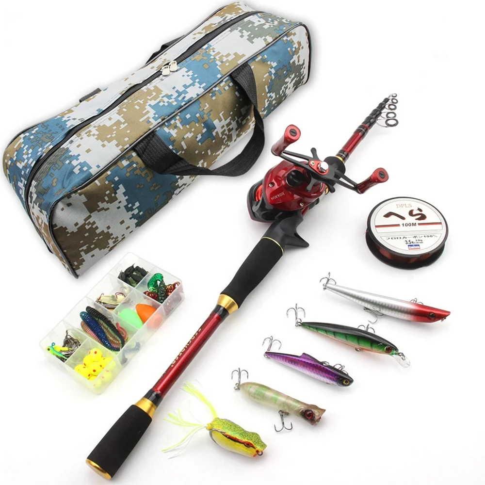 Newbility  hot sale 1.8m 2.1m 2.4m 2.7m telescopic fishing rod and reel set