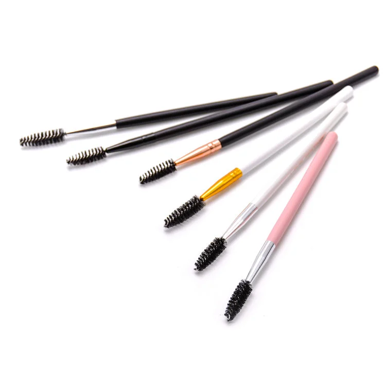 RU eyelash brush Makeup Eyelash Eyebrow Mini Brushes Nylon Brush Material and Eye Use black nylon hair