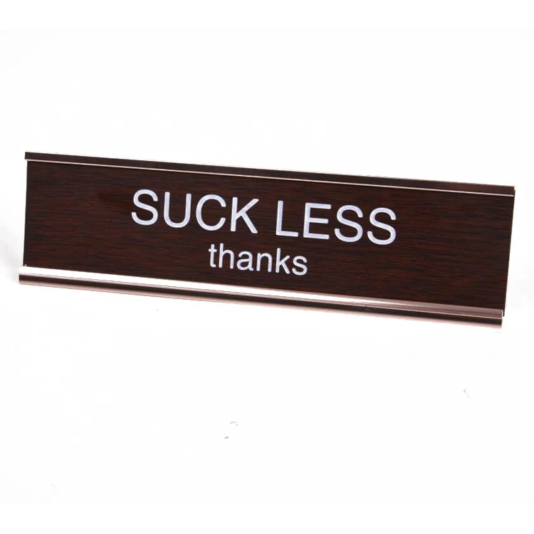 Custom metal aluminum nameplate office desk nameplate