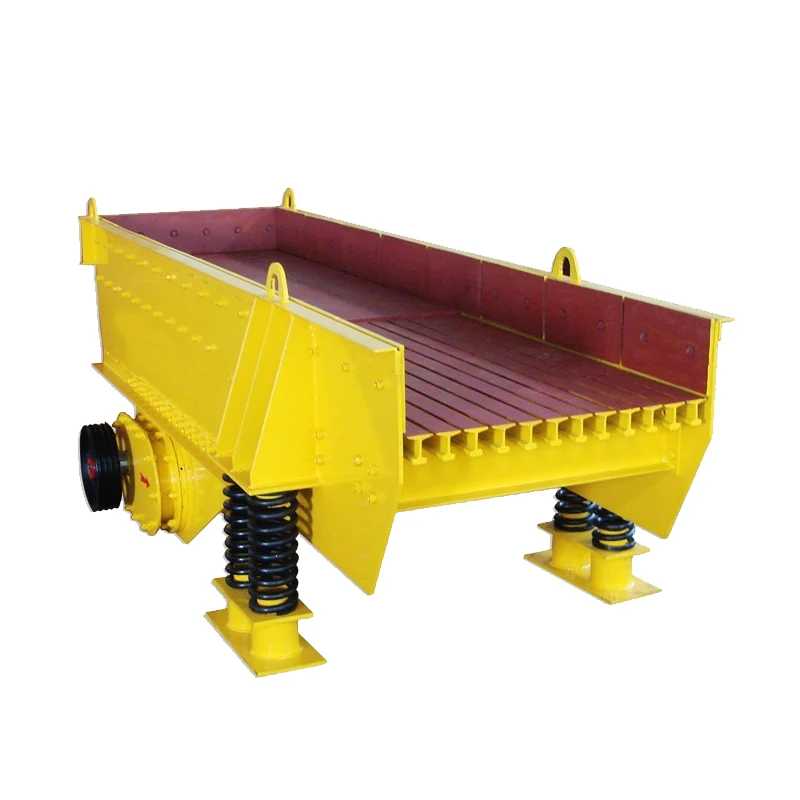 SHARPOWER High Efficiency mining manganese steel vibrating feeder equipment conveyor for stone jaw crusher