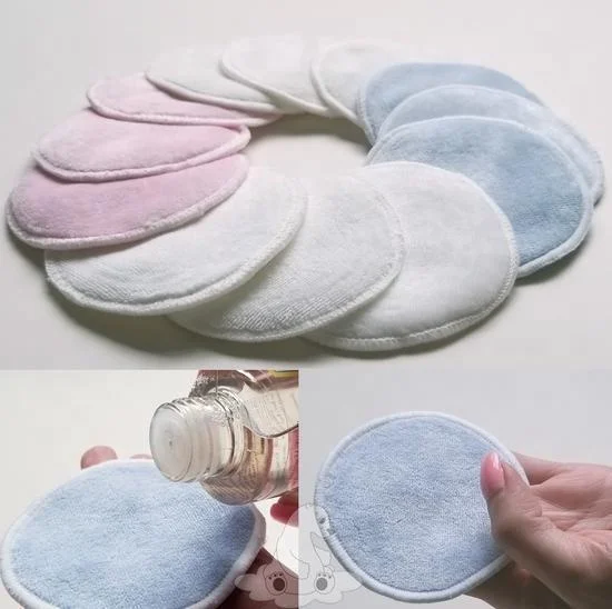 
bamboo makeup remover pads washable organic cotton pads reusable makeup remover pads for eyes and face cleaning 