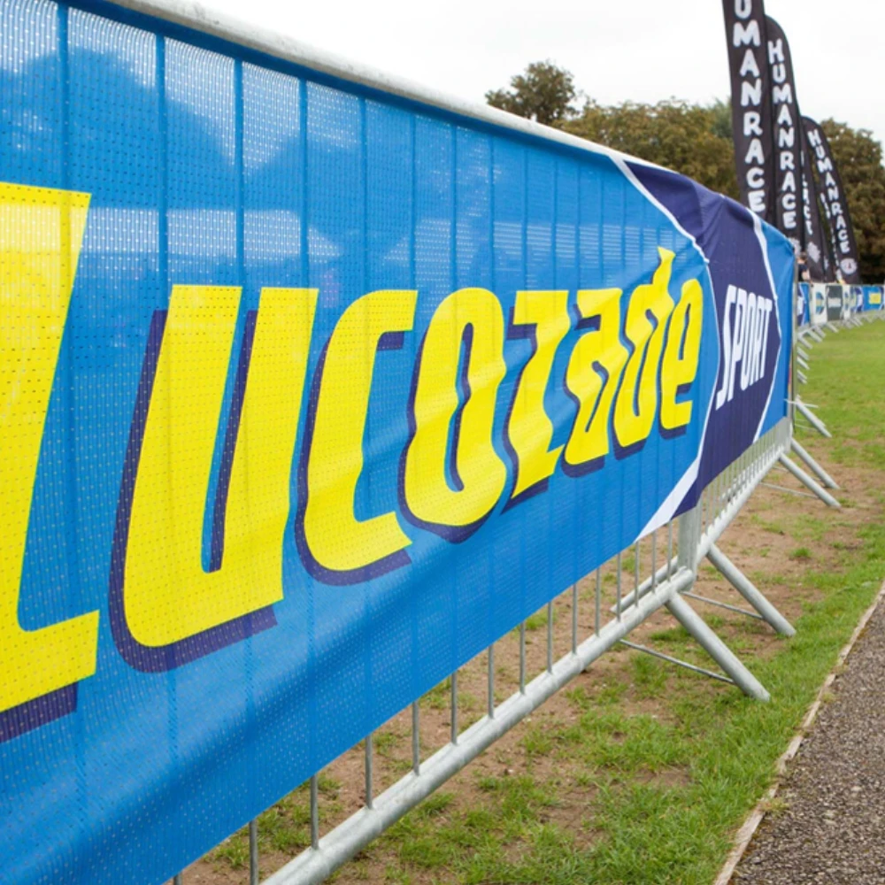 Custom Windproof Logo Any Size Photo Digital Printing Fabric Material Mesh Cloth Banner For Outdoor Advertising Promotion Events