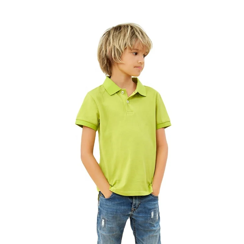 Custom School Uniform Kids Pique Cotton Polo Shirt