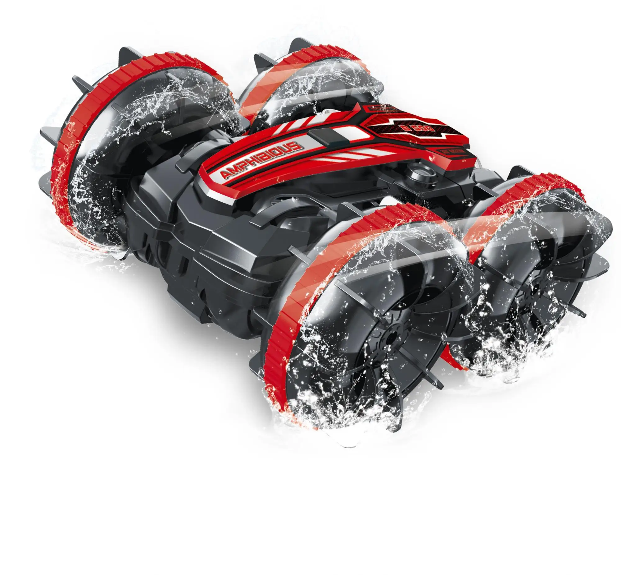 4WD RC Waterproof Stunt Car Vehicle 2.4 GHz 360 Degree Rotating for Driving on Water & Land