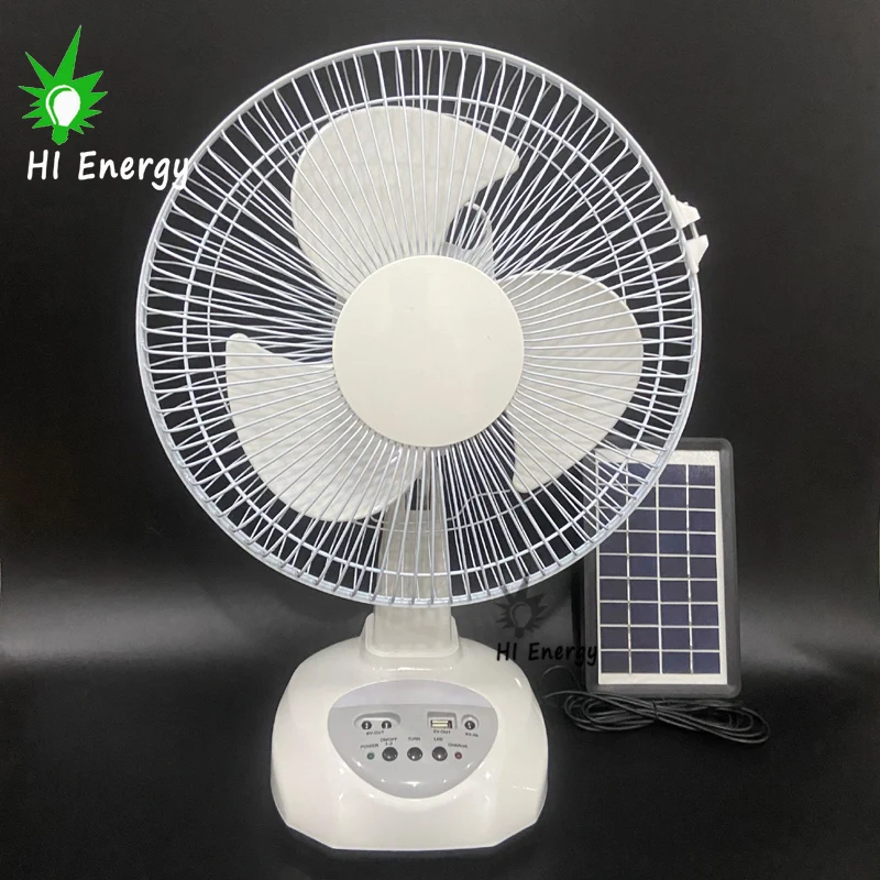  HiEnergy 12 дюймов 14 16 перезаряжаемый электрический настольный солнечный вентилятор с солнечной панелью