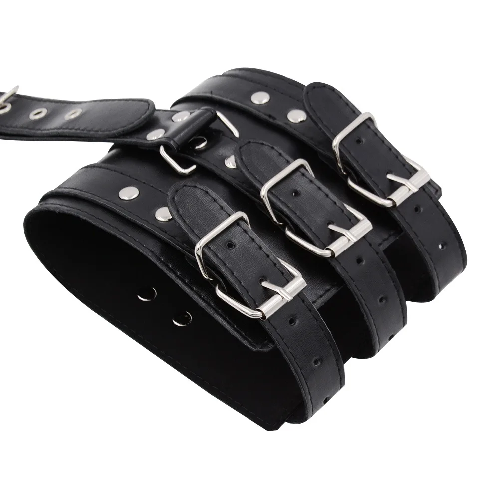 GREENEE PU Leather BDSM Bondage Restraints Collar Fetish Gags Adult Games Erotic Sex Toys for Men Woman Couples