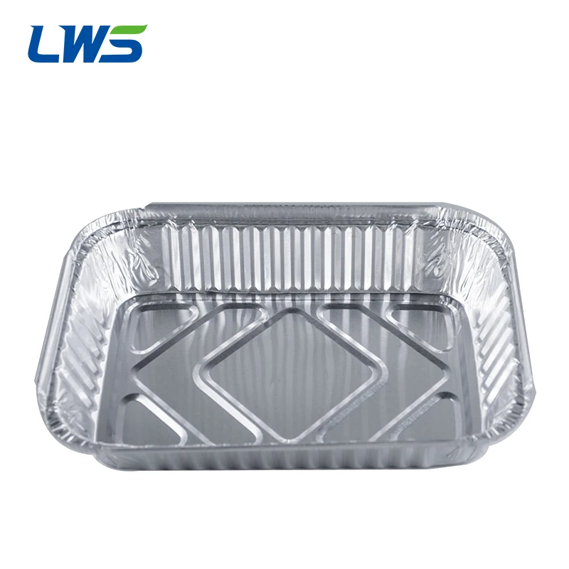 10Pcs New Rectangle Shaped Disposable Aluminum Foil Pan Take-Out Food Containers With