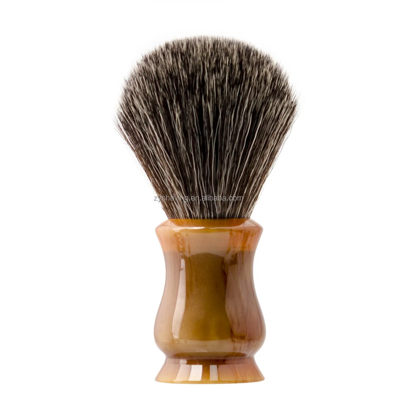 ZY Synthetic Shaving Nylon Brush With Aesthetic Resin Handle 24mm Extra Dense Knot Shaving Brush for Men