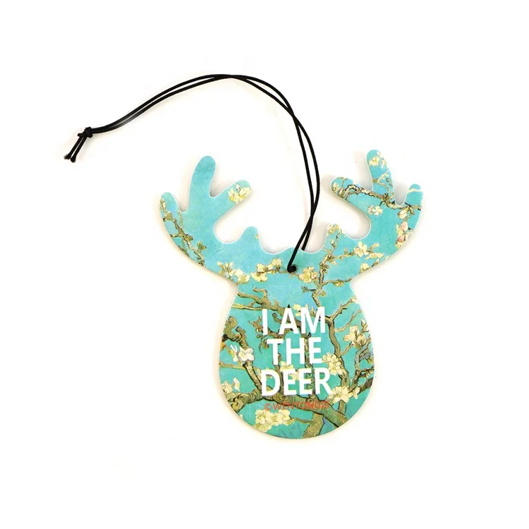 Custom Creative Logo Car Perfume Pendant Dispel Odors Hanging Paper Air Freshener