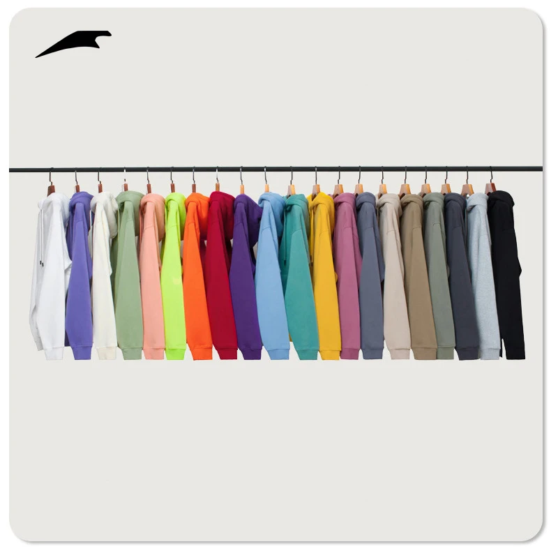 Custom Letter Hoodies Men Thick 360 Gsm Solid Color Basic Sweatshirts Multi Color Hoodie