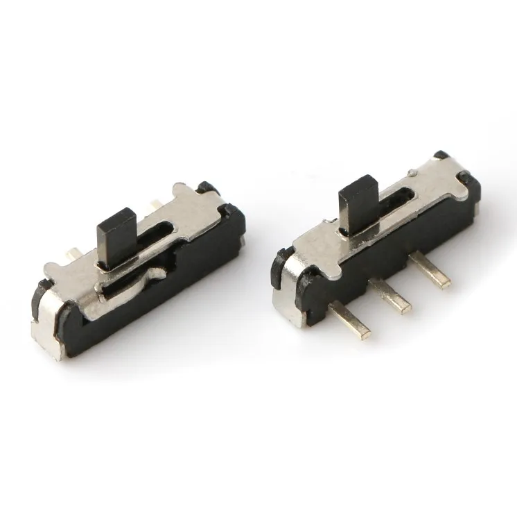 Right Angle 1P2T 2.0MM Height MSK12D18G-2H Micro Slidie Switch 3 Pins PCB Sliding Switch Mini