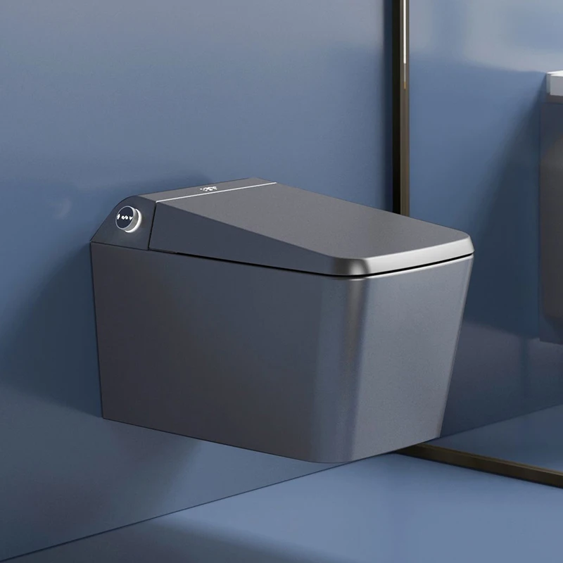wholesale manufacturer no need water tank wall hanging inodoros tankless matt black wall hung smart toilet with bidet