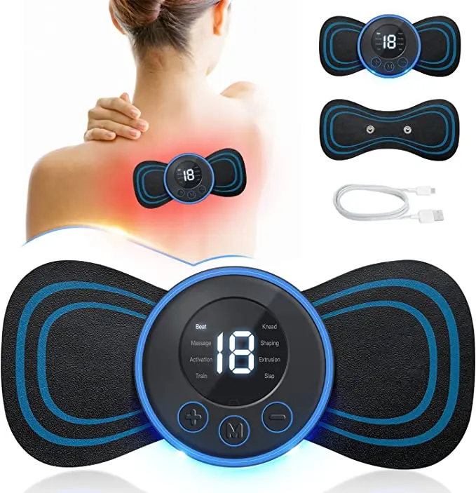 Cervical Back Muscle Pain Relief Tool Shoulder Leg Body Massage EMS Mini Portable Electric Pulse Neck Massager