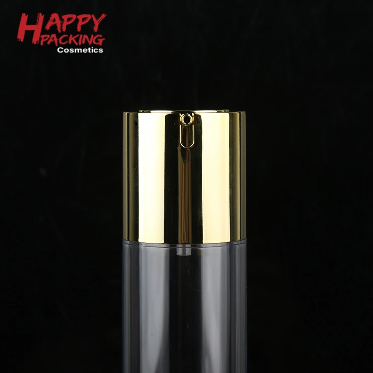 100ml 120ml 150ml Liquid Soap Cosmetic Lotion Plastic Pet Clear Gold Foaming Airless Pump Bottle