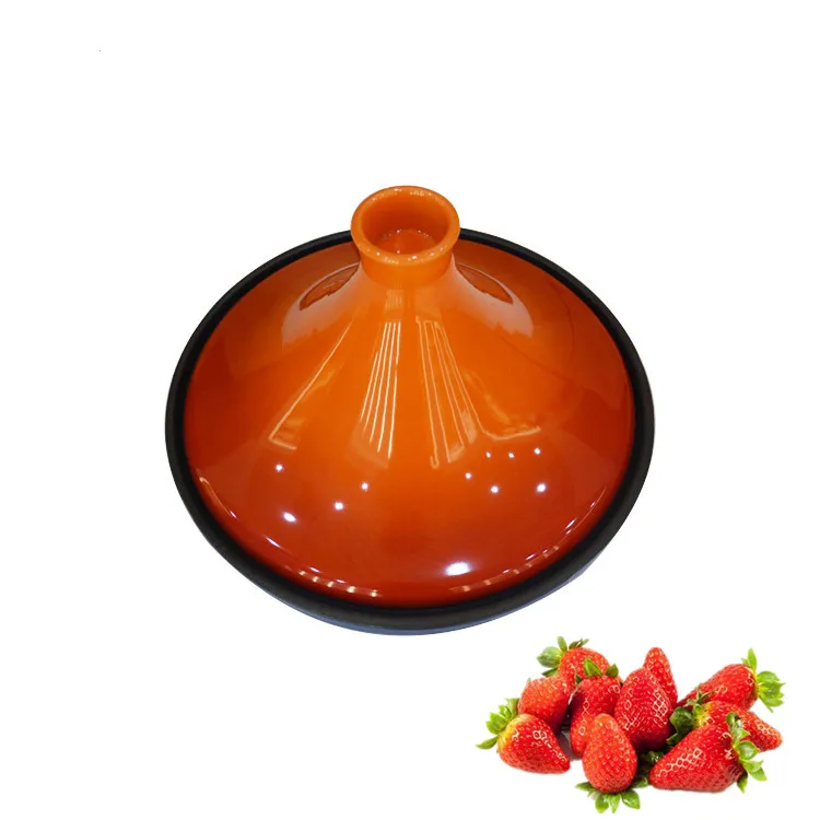 Матовые черные эмалированные чугунные тагиновые кастрюли для приготовления пищи с керамическим покрытием