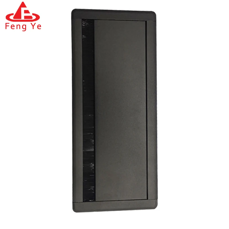Low price silent soft closing desk hole cover flip cover wire box management rectangular cable computer desk hole cover
