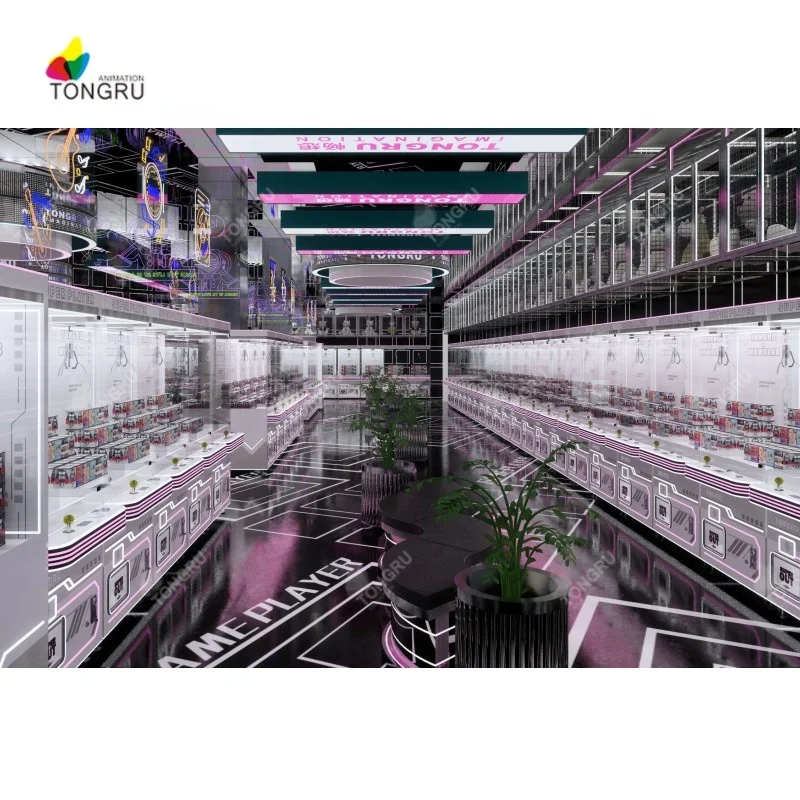 Malaysia crane game machines toy catcher 600m square meters entertainment layout coin pusher toy vending machine claw plush