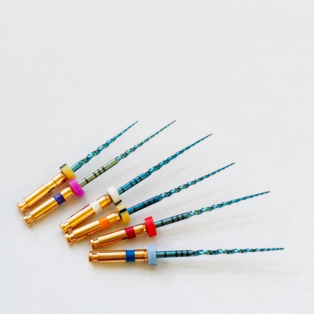 China Manufacturer super endo rotary file 04 taper perfect endodontic rotary files gold