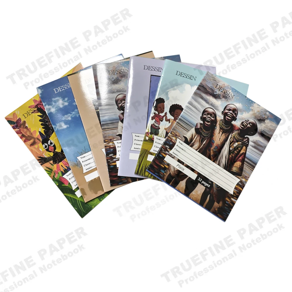 Hot Selling PP Cover 96Pages French line Notebook with Staple binding To West Africa