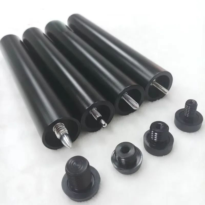 PJ-02 8-Inch Black P3/Mezz/Bullet Aluminum Pool Cue Extension with Uni-Loc/Jacoby Bumper Box Packaging