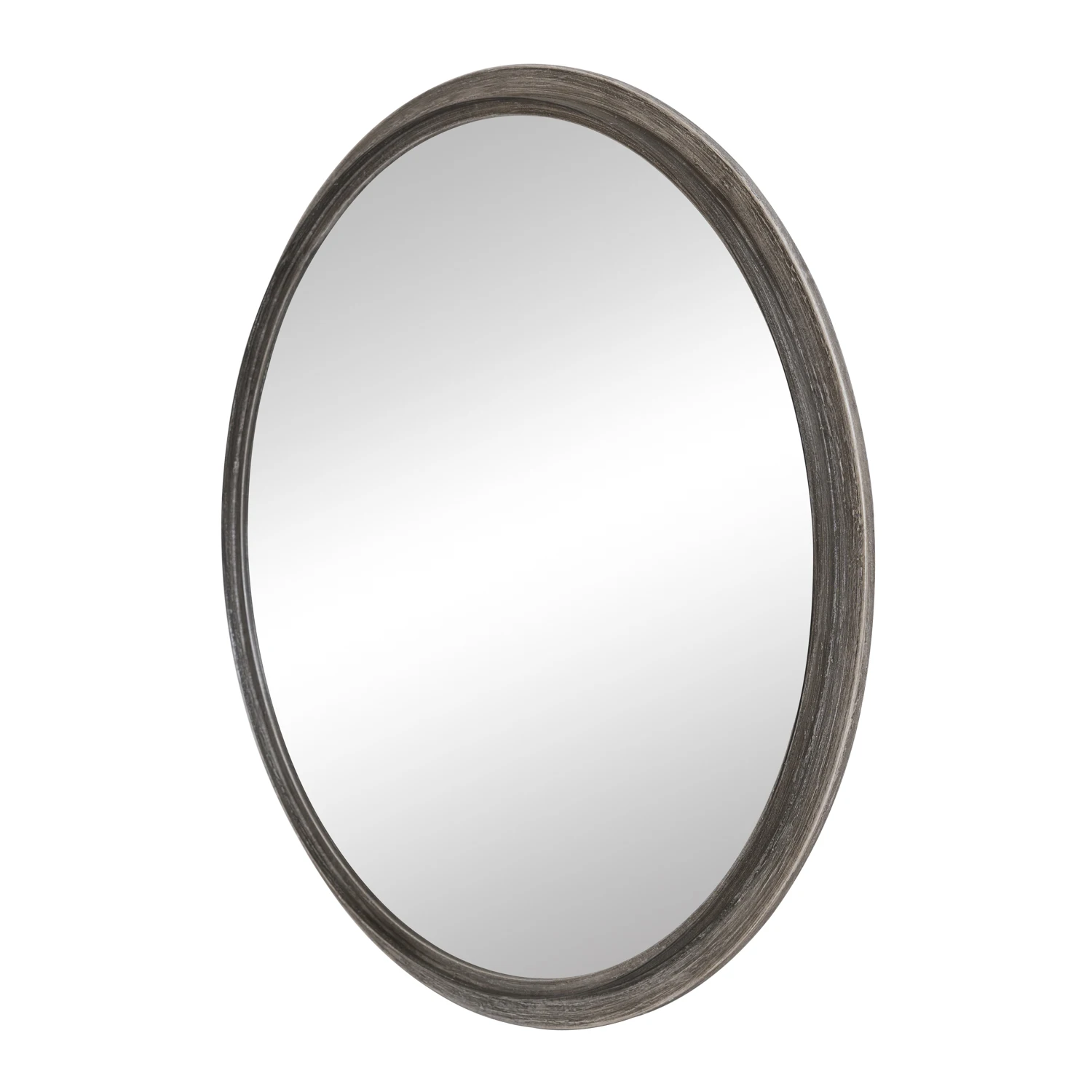 Custom Iron Large Round silver Frame Circle Mounted Bathroom Decor Wall Hanging Mirror