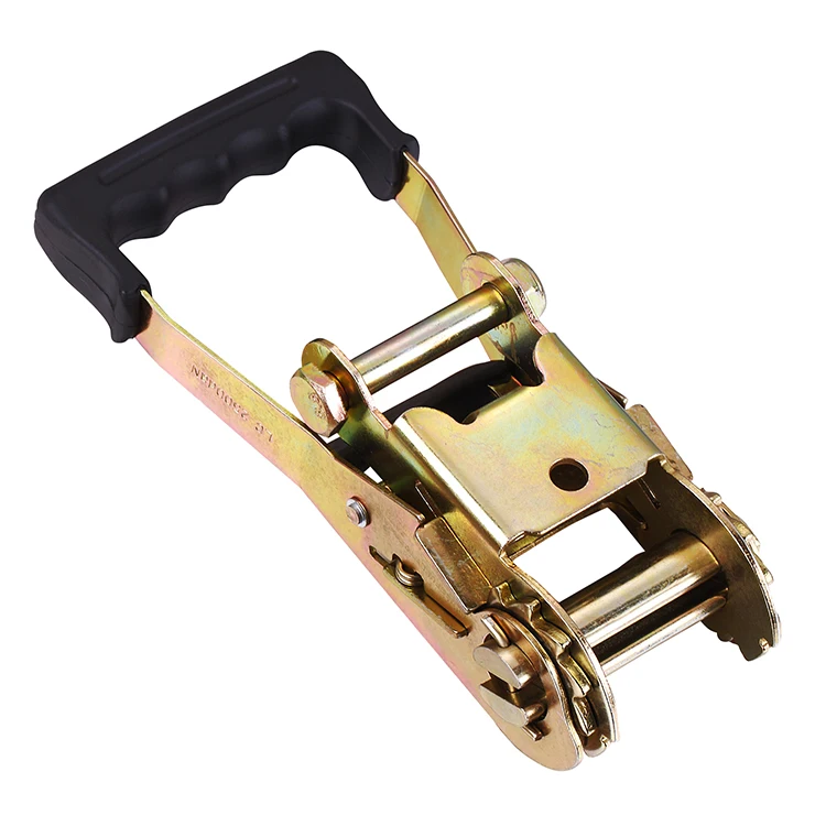 
50mm 5T cargo lashing ratchet tie down ratchet buckle for lashing strap with rubber handle rubber cover  (62186695947)