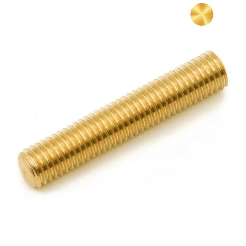 Manufacturer Brass Alloy Copper Bronze Golden Coarse Full Thread Rod Stainless Steel 304 316 Threaded rod bar