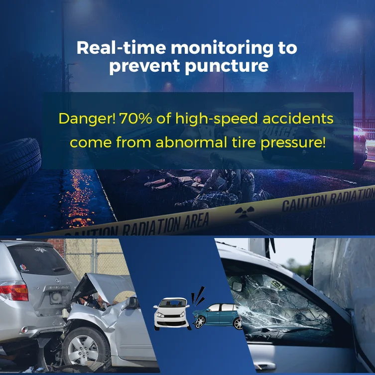 Smart Solar 4 Wheels Tires Motorcycle Heavy Truck Tire Pressure Universal Sensor Monitoring Tpms 12v Security Alarm System Tpms