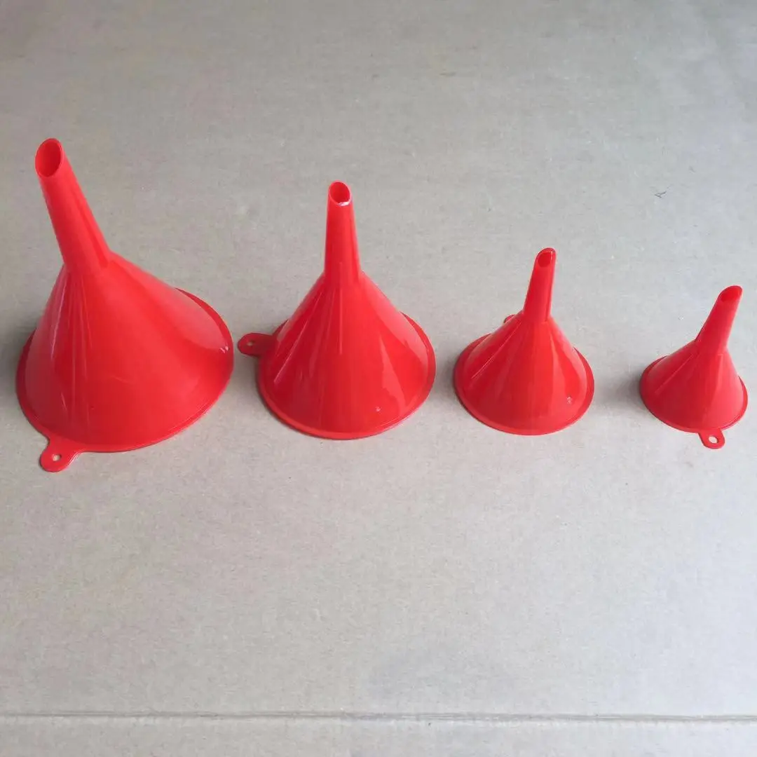red/blue plastic 4pcs set oil funnel for kitchen tool