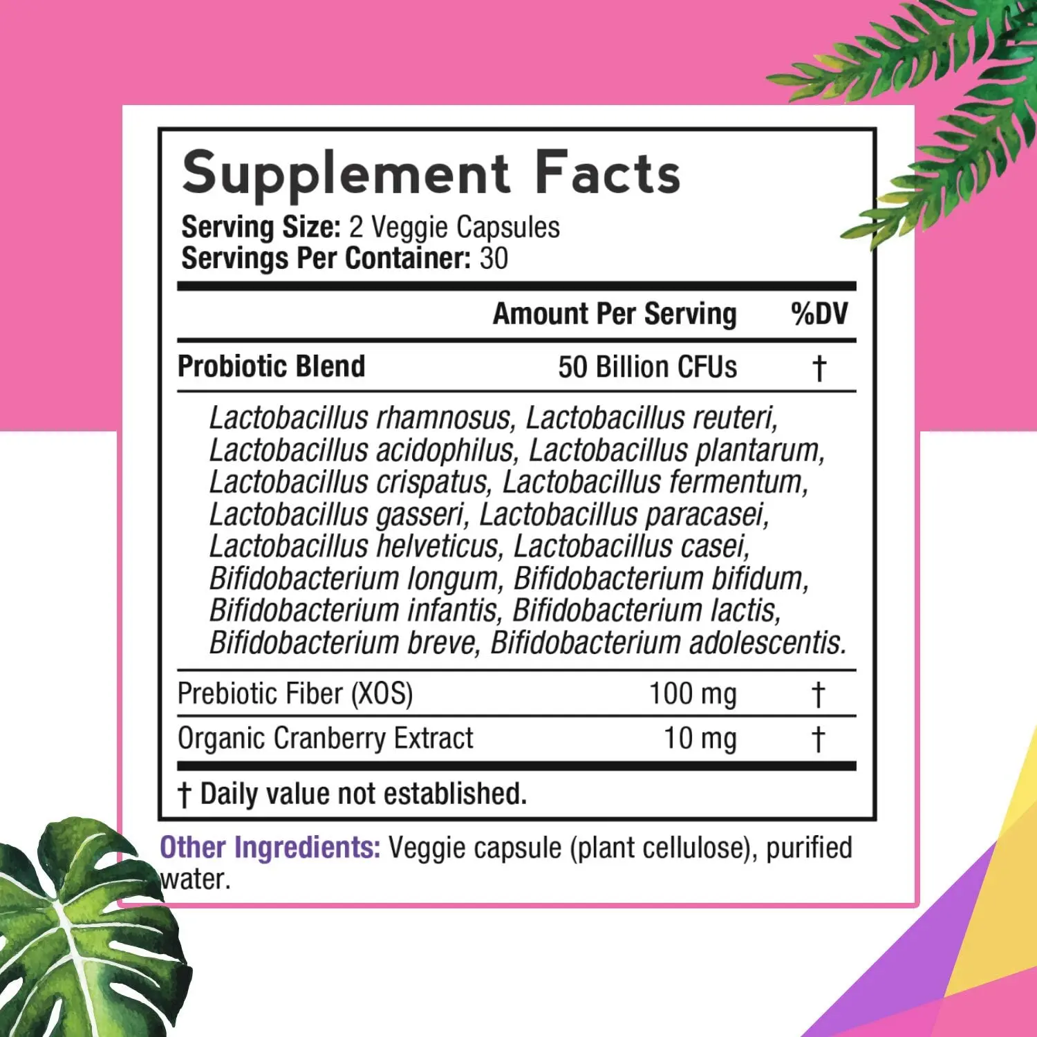 OEM/ODM Vegan Digestive Probiotic Supplement women weight loss body slim Probiotic Capsule